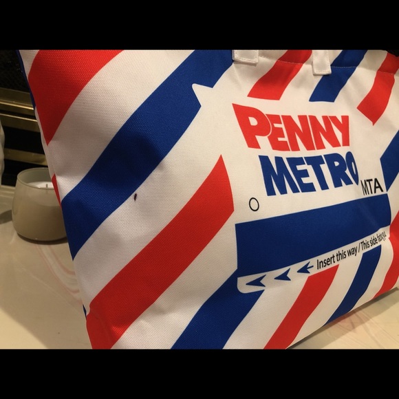 EUC 🇰🇷 Korea ❤️‍🔥Stylenanda Striped print tote bag Large purse Shoulder Bag - Picture 5 of 11